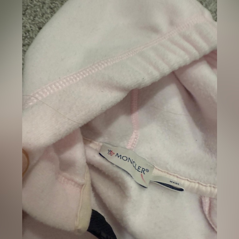 Moncler Light Pink Baby Fleece Zip Up - Picture 6 of 7